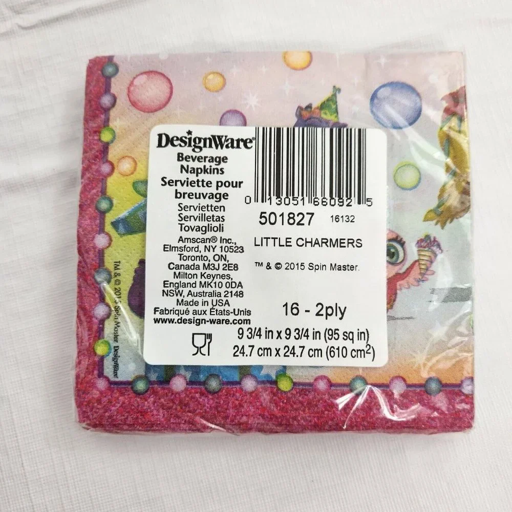 Little Charmers Girl Party Napkins Birthday 16 Count